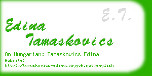 edina tamaskovics business card